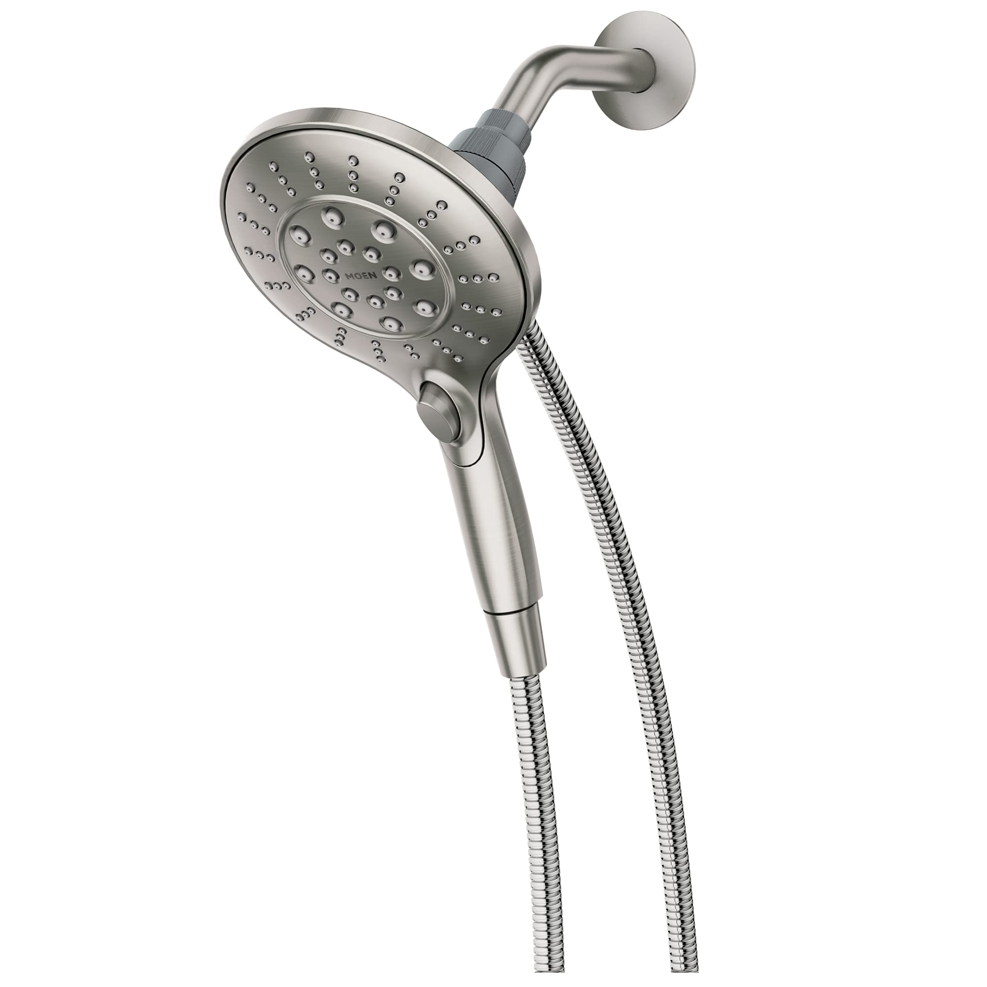 Moen 26112SRN Engage Spot Resist Brushed Nickel Six-Function Removable Handheld Showerhead for Bathroom with Magnetic Do